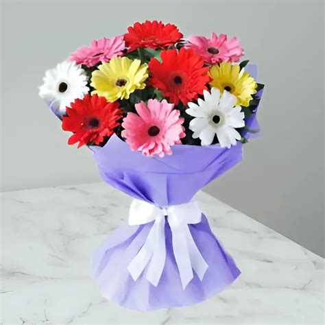 Buy / Send Mix Gerbera Bouquet Online in Noida | The Cake Man