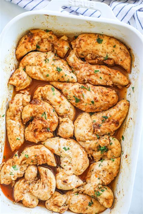 Oven Baked Chicken Tenders - No Breading! | Baked chicken tenders, Chicken tenderloin recipes ...