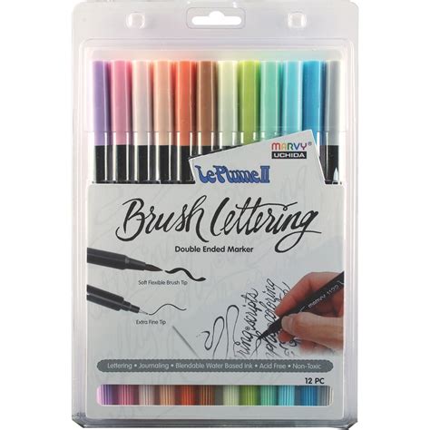 Uchida Pastel Colored Brush Lettering Set Marker : Amazon.in: Home ...