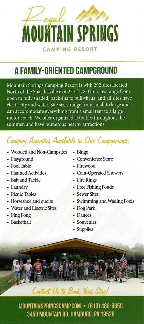 Regal Mountain Springs Camping Resort - Getaways On Display