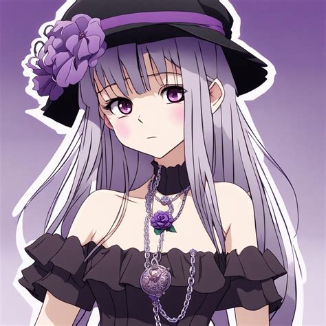purple haired anime girl - AI Generated Artwork - NightCafe Creator