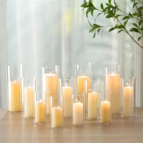 10 Pezzi Porta Candele In Vetro | Altezze 10/15/20 Cm, Per Candele Galleggianti E Decorazioni - Foto 13