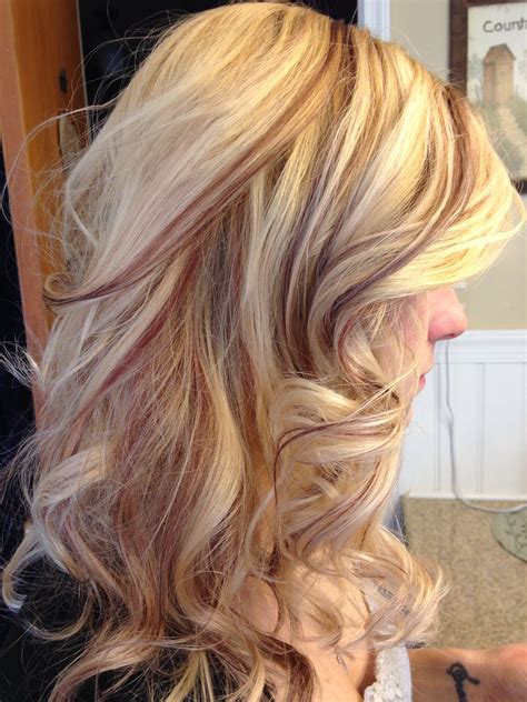 Blonde and red copper slices hair foils | Blonde hair with copper ...