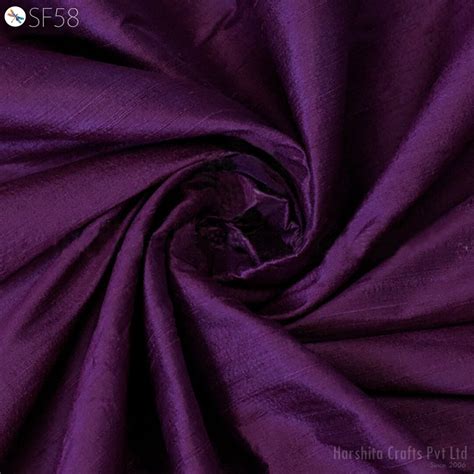 Buy Violet Indian Pure Dupioni Silk Raw Fabric by the Yard Dupion ...