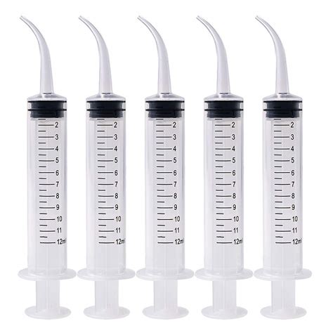 New Utility Silicone Rubber Dispenser Irrigation Syringes Curved Tip ...