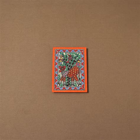 Multicolor Handpainted Madhubani Painting by Hira Devi