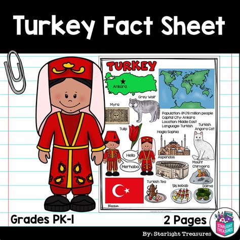 Turkey Fact Sheet for Early Readers - A Country Study | Made By Teachers