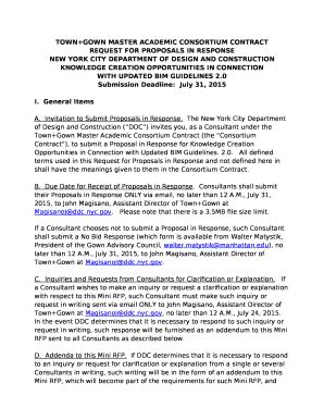 TOWN+GOWN MASTER ACADEMIC CONSORTIUM CONTRACT Doc Template | pdfFiller