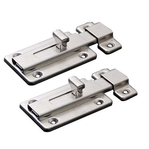 Buy Door Bolts, 2 Pieces Stainless Steel Latch Sliding Door Lock ...