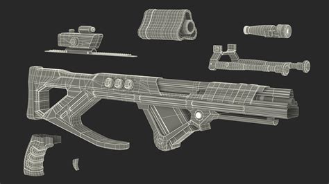 Futuristic Assault Rifle 3D model | 3D Molier International