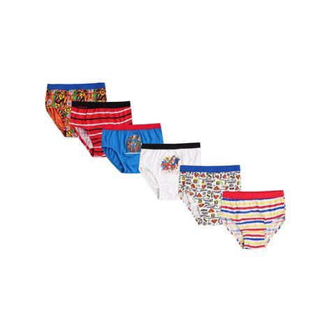 Redrose Boys Innerwear Printed Cotton Briefs – Pack of 6 | Fun Superhe ...