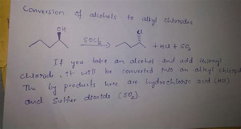 write the reaction of preparing an alky chloride using sulphuryl ...