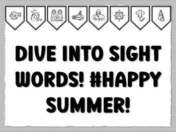 DIVE INTO SIGHT WORDS! #HAPPY SUMMER! Ocean Bulletin Board Kit, Ready ...