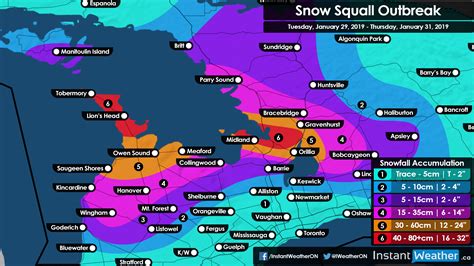 Snow Squall Outbreak Could Cripple Parts of the Snowbelts in Southern Ontario With Locally 40–80 ...