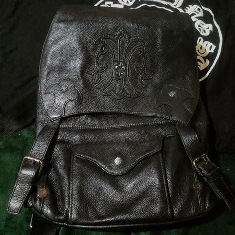 CHROME HEARTS LEATHER BACKPACK, Men's Fashion, Bags, Backpacks on Carousell