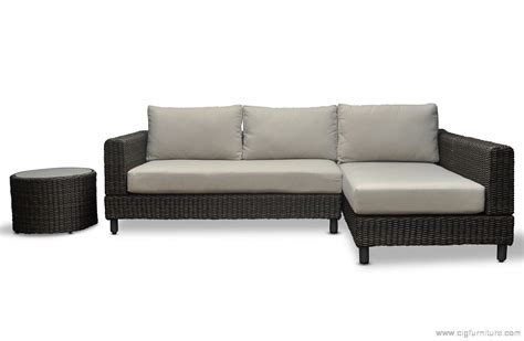 Wicker Outdoor Modular Corner Sofa Chaise Patio Lounge Rattan Furniture ...