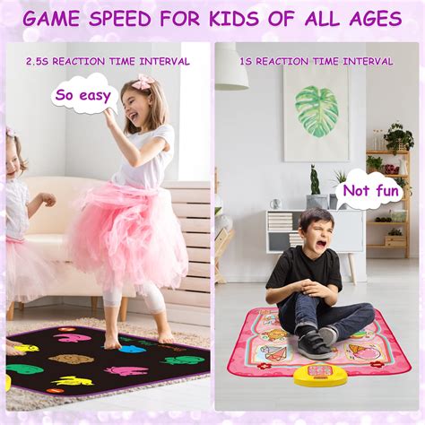 Dance Mat for Kids - 8-Button Light Up Dance Floor Mat 5 Game Modes ...