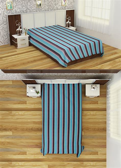 Thiyagi Kumaran HCWS 300 TC Cotton Single Handloom Bedsheet - Multi ...