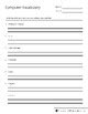 Computer Vocabulary Worksheet 的图像结果