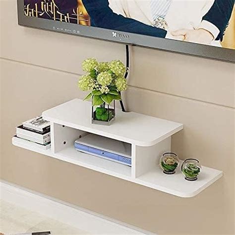 U V Floating TV Shelf, Wall Mount WiFi Router Stand, Set-top Box, Media ...