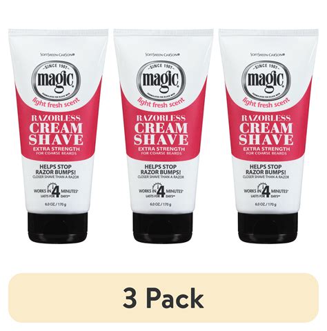 (3 pack) Softsheen-Carson Magic Shave Hair Removal Cream for Men, Extra ...