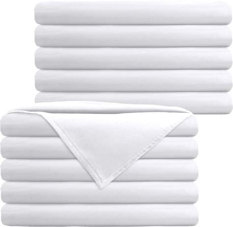 Amazon.com: Tudomro 10 Pack Twin Flat Sheets Bulk Hotel Quality White ...