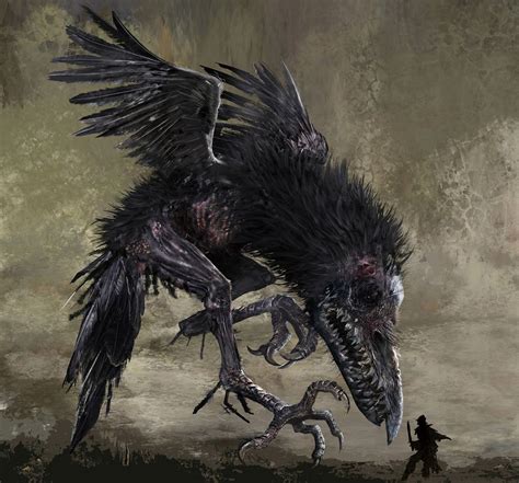 Monstrous Crow Concept Art | Elden ring raven, Elden ring bosses ...