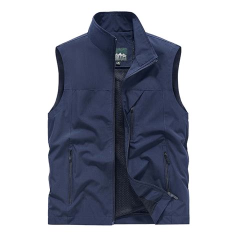 Aueoeo Sleeveless Vests For Men , Full Zipper Breathable Work Jacket ...
