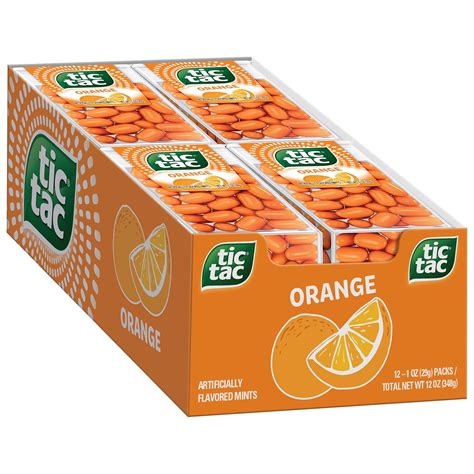 Amazon.com : Tic Tac Orange Flavored Mints, Bulk 12 Pack, On-The-Go ...