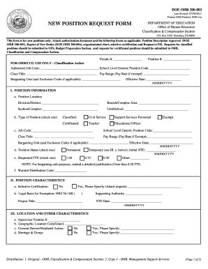 New Position Request Form - Blank Fillable Template | Fill Out, Print ...