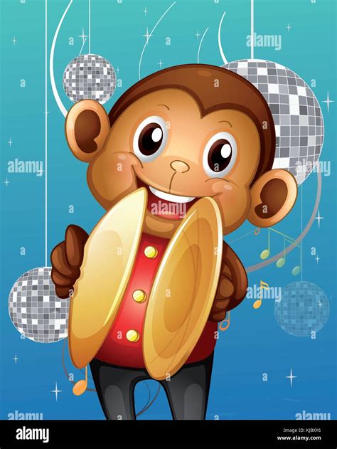 Monkey toy cymbal Stock Vector Images - Alamy