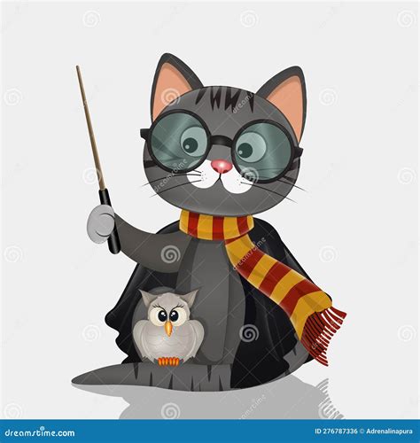 Illustration of the Cat Harry Potter Stock Illustration - Illustration ...