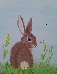 Image result for Cute Bunny Painting