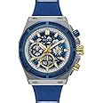 GUESS Analog Blue Dial Men's Silicone Blue Band Watch-Gw0713G1 : Amazon ...
