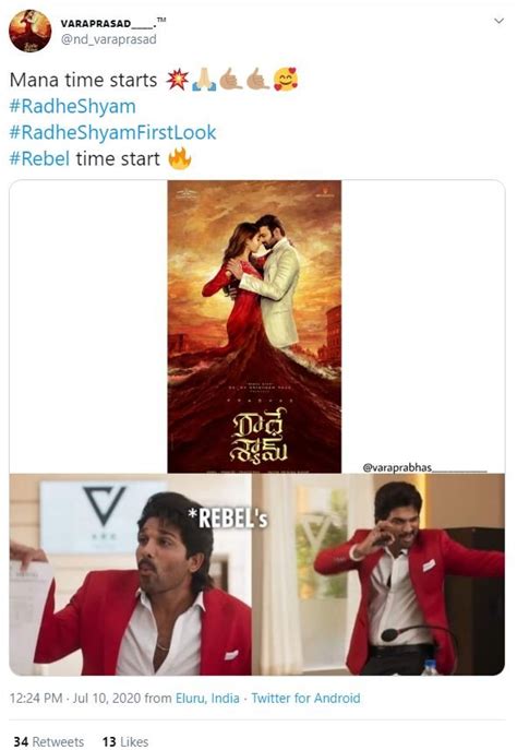 Radhe Shyam Fans Created Hilarious Memes To Prabhas Starrer