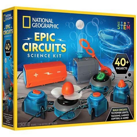 National Geographic Epic Circuits Science Kit for Child 8 Years & up ...