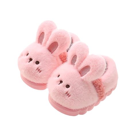 Odeerbi Kids Boys Girls Cartoon Fuzzy Slippers Fall Winter Children's ...