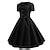Women's A-Line Rockabilly Dress Polka Dots Swing Dress Flare Dress with ...