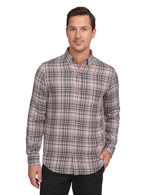 Chaps Men's & Big Men's Double Faced Long Sleeve Button Down Holiday ...