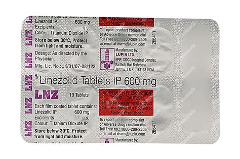 Lnz 600 MG | Order Lnz 600 MG Tablet Online at Truemeds