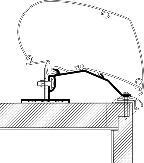 Thule Caravan Awning Adapter Roof Mount for Omnistor 6200 / 6300 / 9200 ...