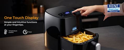 KENT Digi Plus Air Fryer | 4L Capacity & 1300W | Fry, Grill, Roast ...