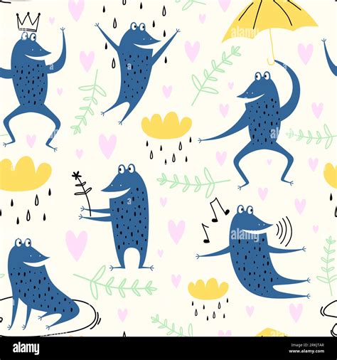 Cute cartoon frogs. Vector set animal of amphibian toad drawing, green ...