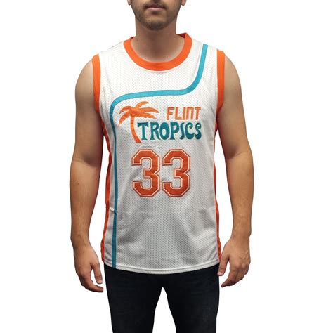 Buy Jackie Moon 33 Flint Tropics White Basketball Jersey Semi Pro ...
