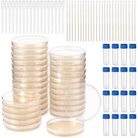 Buy Xuhal 90 Pieces Prepoured Agar Plates Kit Includes Petri Dishes ...