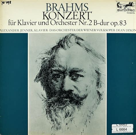 Dean Dixon. Orchester der Wiener Volksoper. Alexander Jenner. Brahms ...