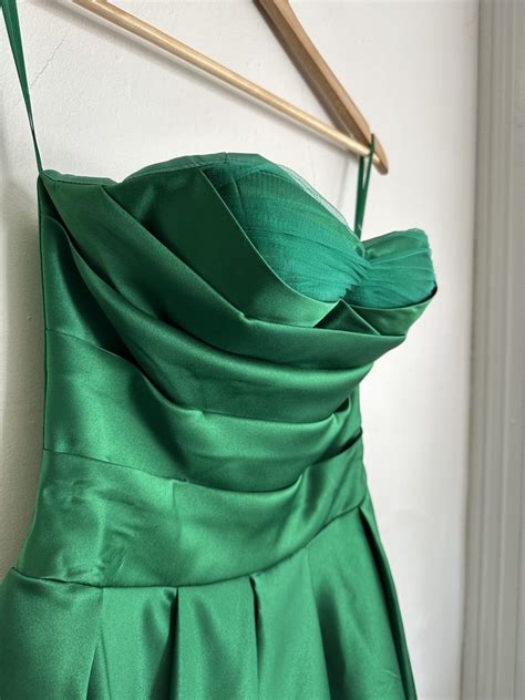 STUNNING 50's INSPIRED GREEN STRAPLESS DRESS | Chaos Bazaar Vintage