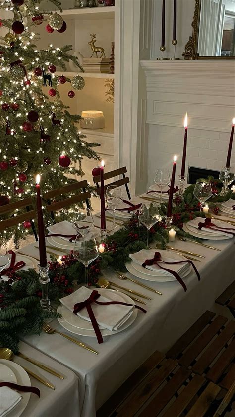 Easy christmas table setting with red – Artofit