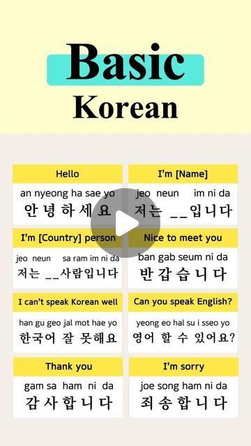 Image result for Basic Korean Language Tutorial