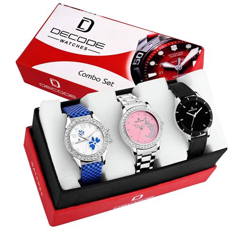 Decode Analogue Women's & Girls' Watch (White, Pink & Black Dial ...
